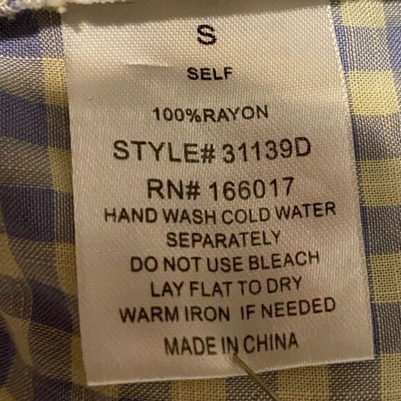 Blue B Collection Smocked Gingham Ruffled Mini Dress Size S - Picture 10 of 11